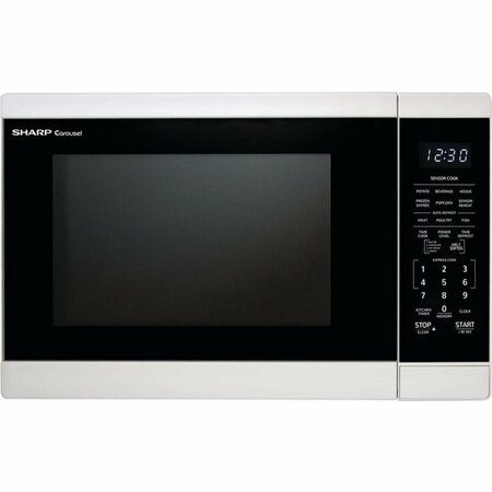 BAKEBETTER 1.4 cu. ft. 1100W Countertop Microwave Oven, White BA3346269